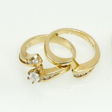 Dámsky dvojprsteň (zásnubný a svadobný)