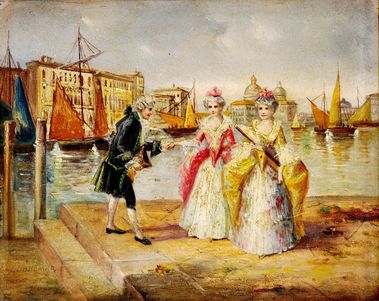 Galantná scéna v Benátkach