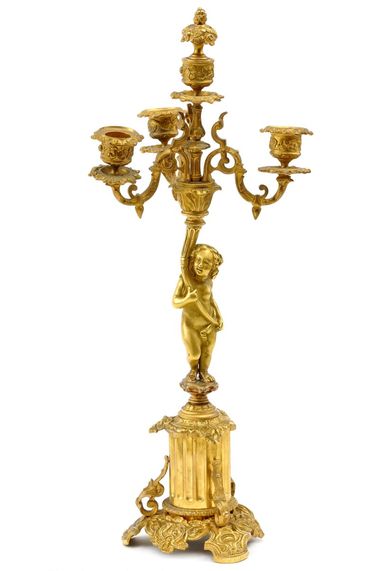 Trojplameňový svietnik s potavou chlapca