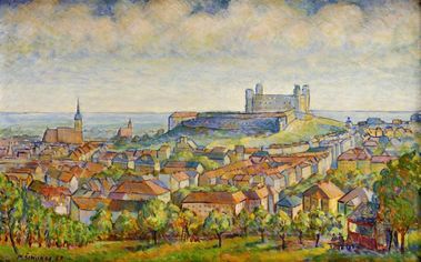 Pohľad na Bratislavu od Slavína