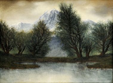 Zima pri rieke Poprad