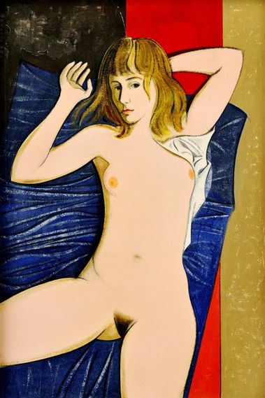 Ležiaci ženský akt