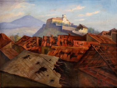 Nitriansky hrad po bombardovaní