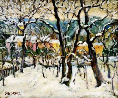 Zimná dedina od Banskej Štiavnici