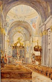 Interiér barokového kostola