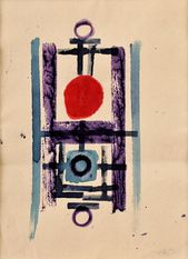 Kompozícia s červeným bodom