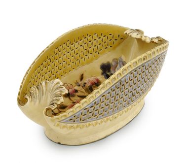 Dekoratívna Zsolnay nádoba s ažúrovanými stenami