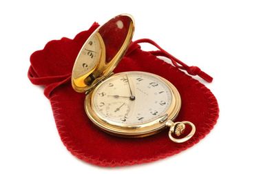 Pánske trojplášťové zlaté vreckové hodinky