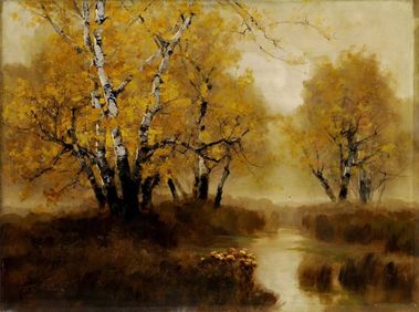 Brezový hájik v jeseni