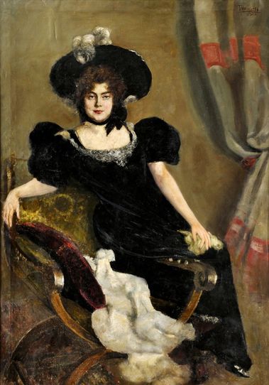 Dáma v čiernom klobúku