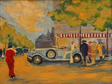 Výjav z prímorského mestečka