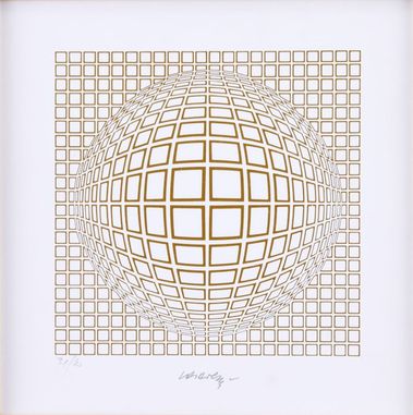 Op-artová kompozícia v bielom