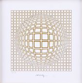 Op-artová kompozícia v bielom