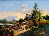 Alpská krajina s figurálnou stafážou