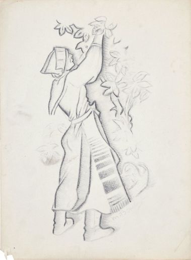 Lieskovce (podľa rovnomennej kresby kriedou z roku 1937)