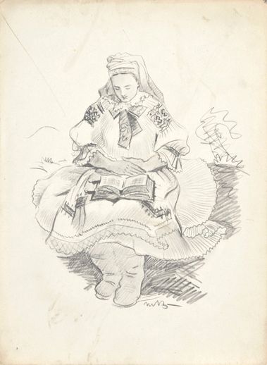 Modlitba (podľa rovnomennej kresby ceruzou z roku 1943)