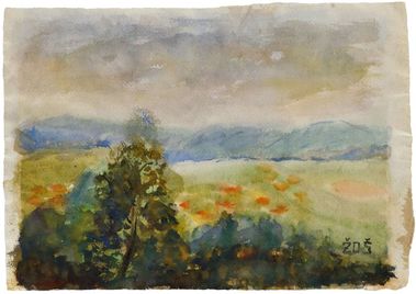 Osamelý strom v krajine