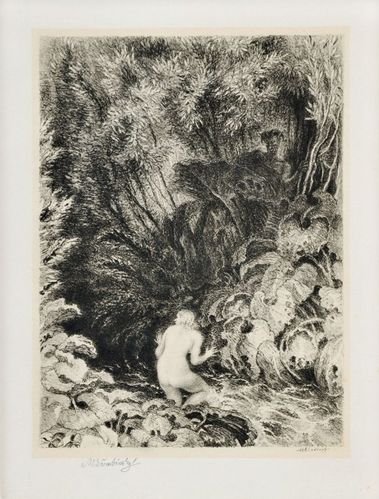 Satyr a Nymfa pri potoku