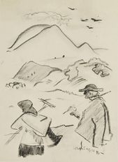 Za robotou (podľa rovnomennej kresby kriedou z roku 1932)