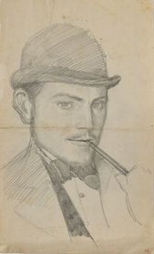 Muž s cigaretou v špičke