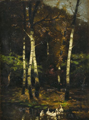 Lesná tôňa s labuťami Rok vzniku: okolo 1890