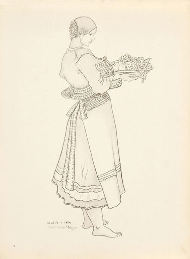 Z izby (podľa kresby kriedou z roku 1937)