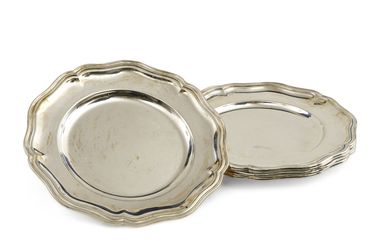 Strieborné taniere 6 ks