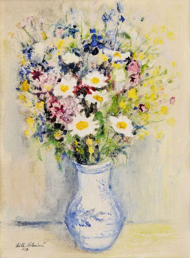 Kytica kvetov v keramickej váze