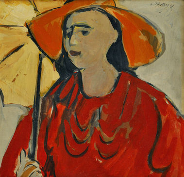 Dievča so slnečníkom