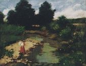 Potok (olejová skica k rovnomennému obrazu)