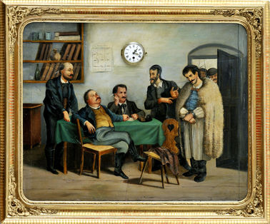 Dedinský súd (obrazové hodiny)