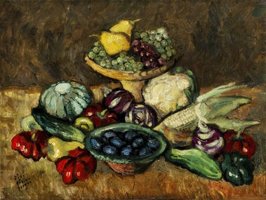 Zátišie so zeleninou a ovocím