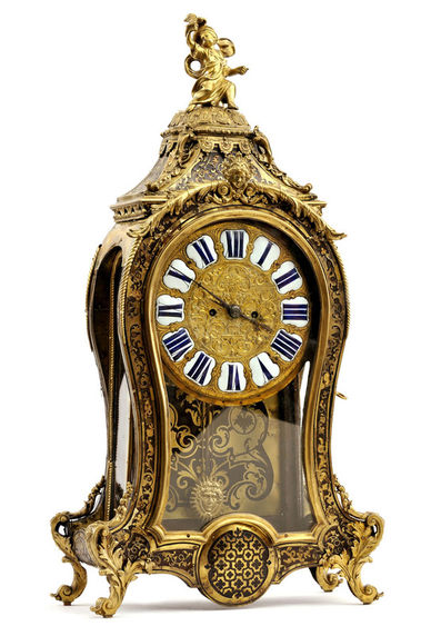 Komodové hodiny v štýle Boulle