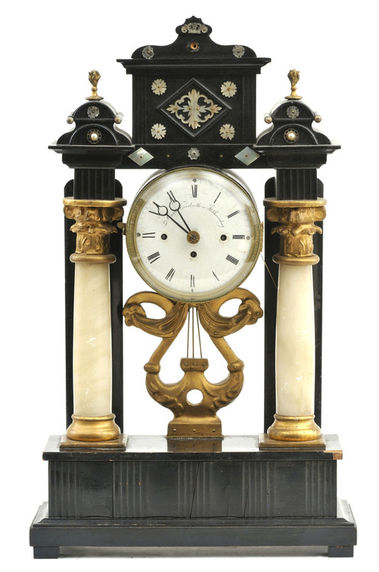 Biedermeier stĺpikové hodiny