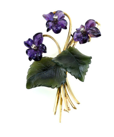 Brošňa - kytička fialiek