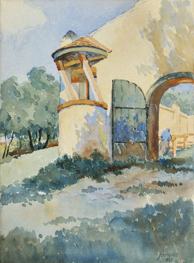 Pred dedinskou usadlosťou