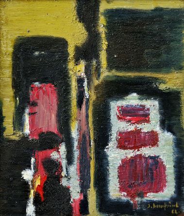 Červená, čierna a oker