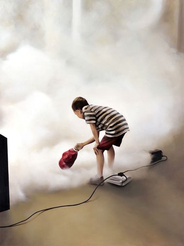 Chlapec a dymostroj, z cyklu Archívy