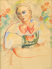Žena s kvetmi