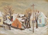Moravská dedina v zime