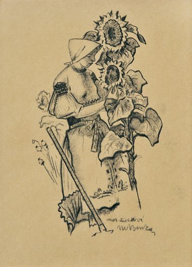 Slnečnice (podľa kresby uhľom z roku 1930)