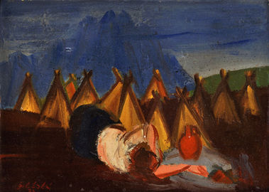 Sušenie ľanu pod Tatrami