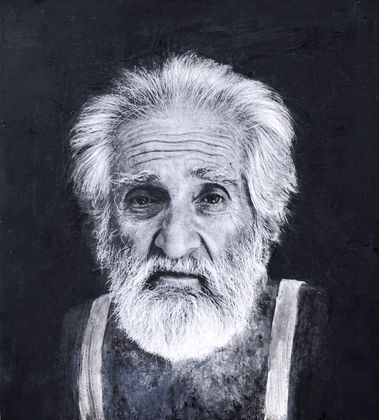 Portrét Milana Laluhu v staršom veku