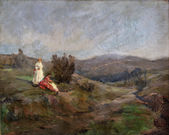 Dve ženy v jesennej krajine