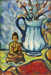 Zátišie so soškou Budhu