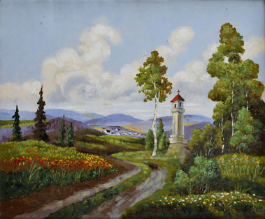 Krajina s kaplnkou