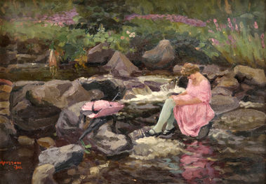 Dáma pri potoku