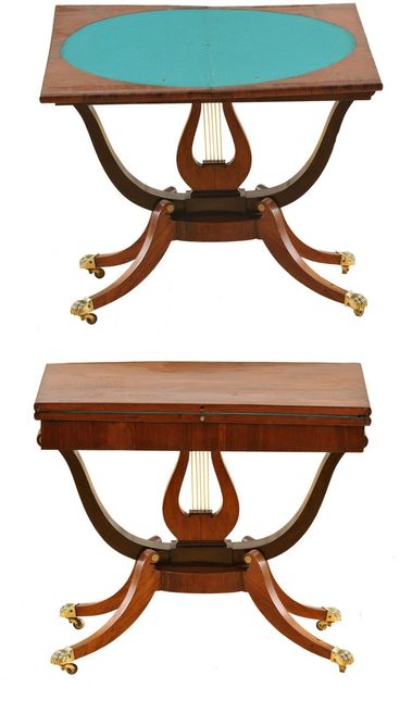Rozkladací biedermeier kartový stolík