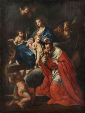 Madona s Ježiškom, sv. Jánom Krstiteľom a sv. Karolom Boromejským