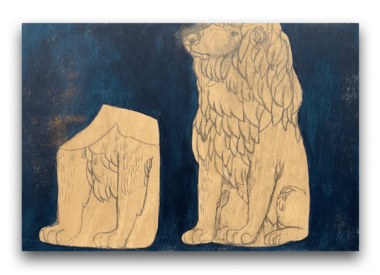 4. Lev na modrej doske